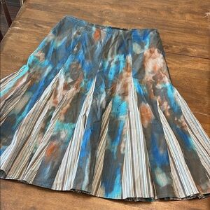 Spanner 100% cotton Multicolor Pleated Skirt
